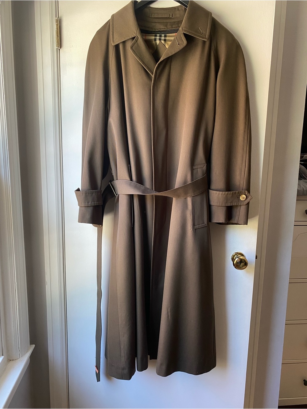Burberry Brown Men's Belted Trench Coat
